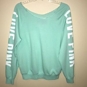 PINK Victoria's Secret Tops - Mint sweatshirt PINK Victoria's Secret Tops - Mint sweatshirt